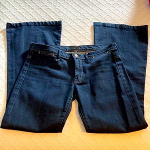 Like new! Mother The Curfew dark denim flare jeans 28.  8” Rise. 30” inseam.